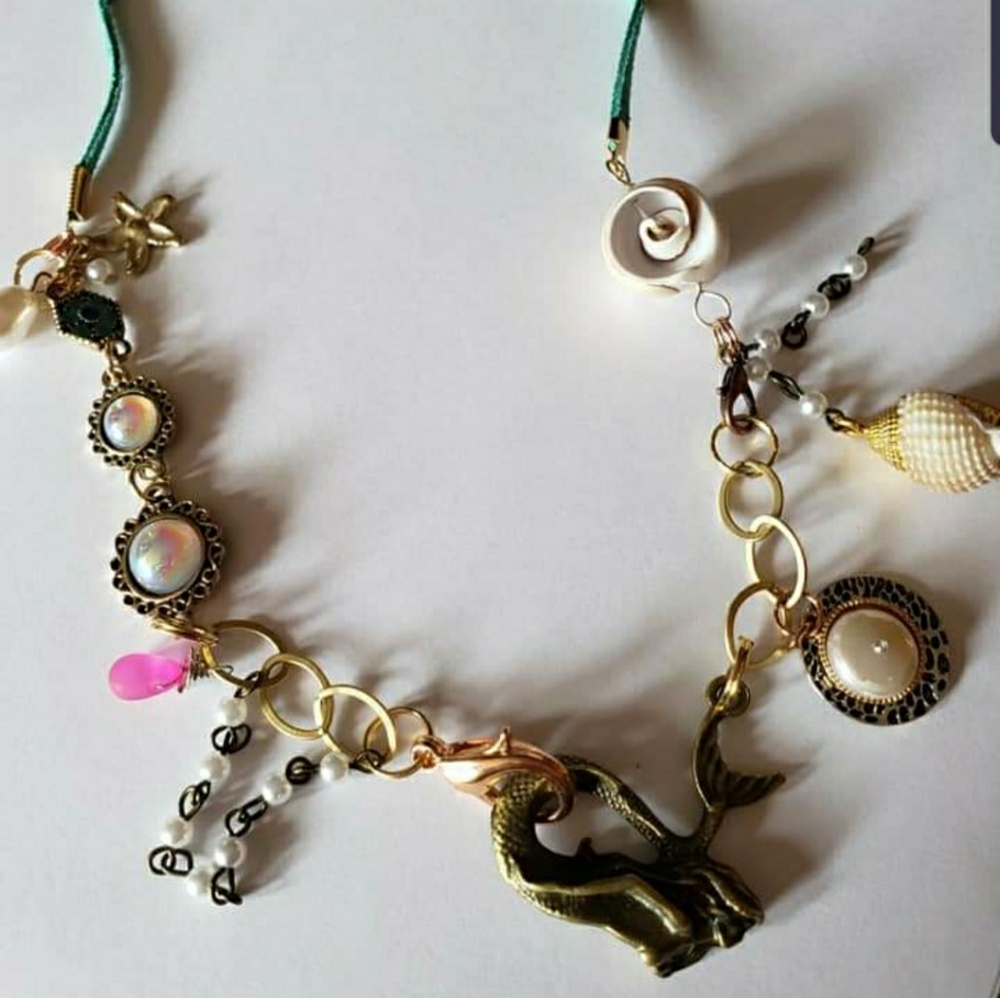Mermaid necklace self designed handcrafted